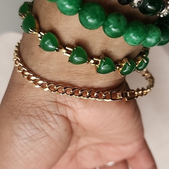 Gold Filled Chain Link CZ Glam Bracelet - Picture 8 of 8